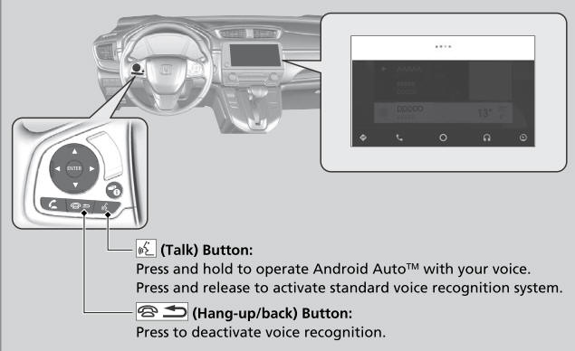 Honda CR-V. Operating Android Auto™ with Voice Recognition