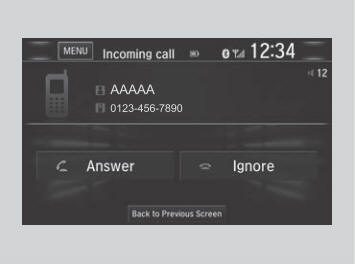Honda CR-V. Receiving a Call