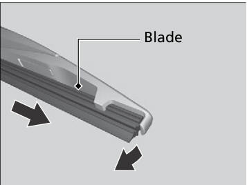 Honda CR-V. Changing the Rear Wiper Blade Rubber