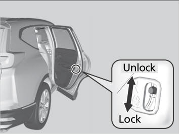 Honda CR-V. Childproof Door Locks