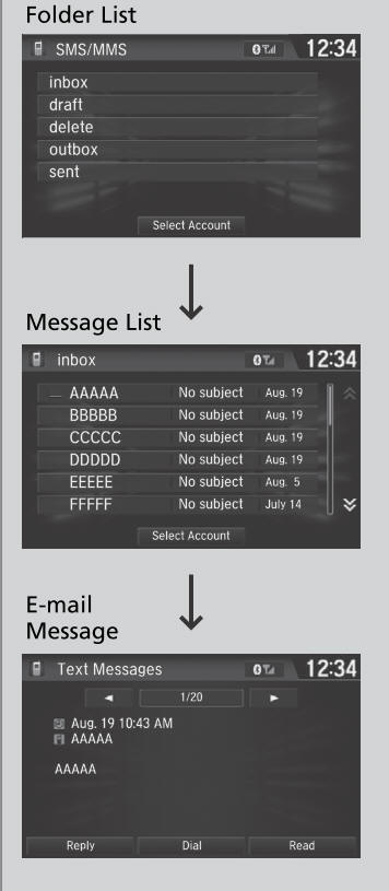 Honda CR-V. Displaying Messages