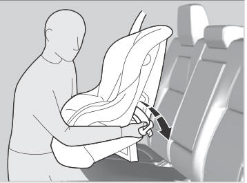 Honda CR-V. Installing a Child Seat with a Lap/Shoulder Seat Belt