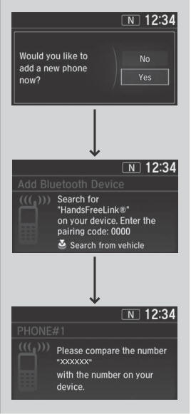 Honda CR-V. Phone Setup