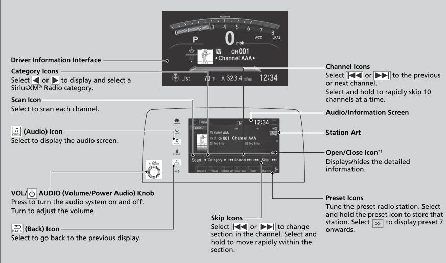 Honda CR-V. Playing SiriusXM® Radio*