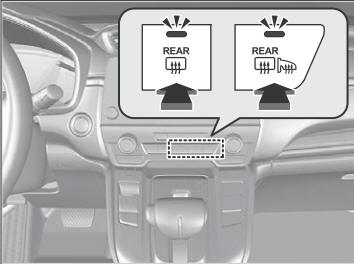 Honda CR-V. Rear Defogger/Heated Door Mirror* Button