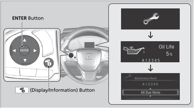 Honda CR-V. Resetting the Display