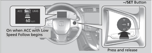 Honda CR-V. To Set the Vehicle Speed