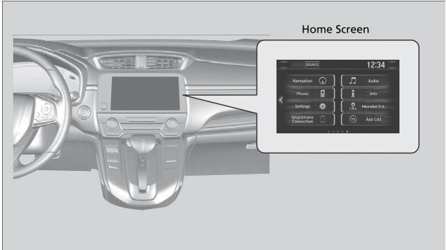 Honda CR-V. Using the audio/information screen