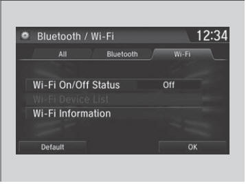 Honda CR-V. Wi-Fi Connection